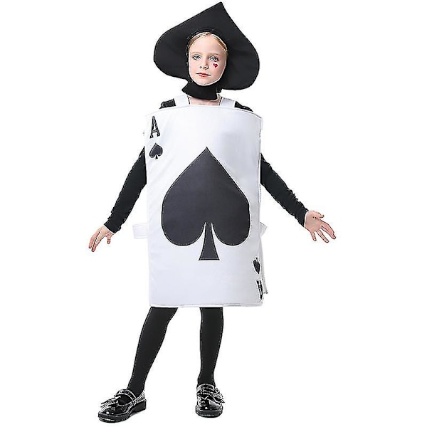 2023 Alice i Eventyrland Kostume Børn Voksen Sort Hjerte Spillekort Cosplay Halloween Maskerade Fancty Kjole adult