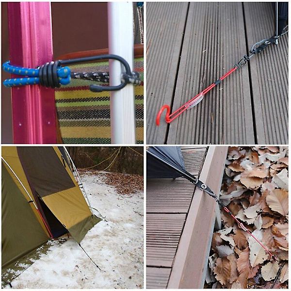 15 cm elastisk repkrok för utomhuscampingtält