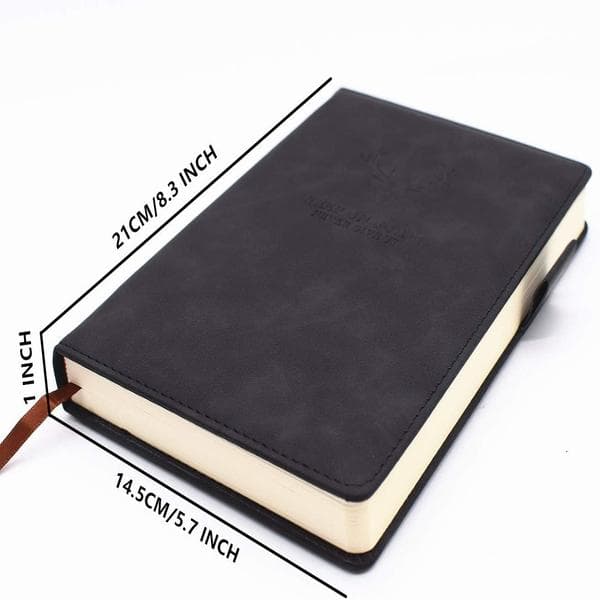 Premium A5 Notesbog - 21x14,5 cm - 360 Sider - Høj kvalitet Papir[JUN] Black