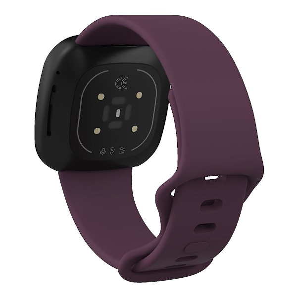 For Fitbit Versa 4/Sense 2 Smart Watch Silikone Rem til Solid Farve Udskiftning Håndledsrem