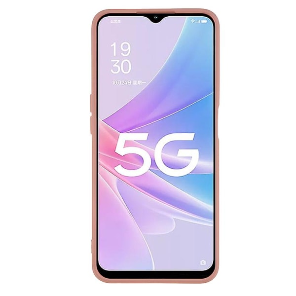 For Oppo A58 5g fiberforing gummiert TPU-deksel Anti-ripe telefondeksel Pink