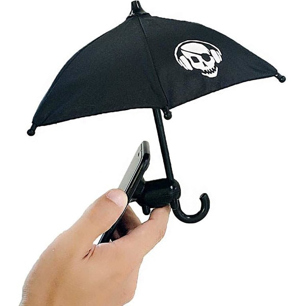 Mobiltelefon paraply solskærm, mini paraply til telefon med universal justerbar sugekopstativ, anti-refleks paraply til mobiltelefon udendørs
