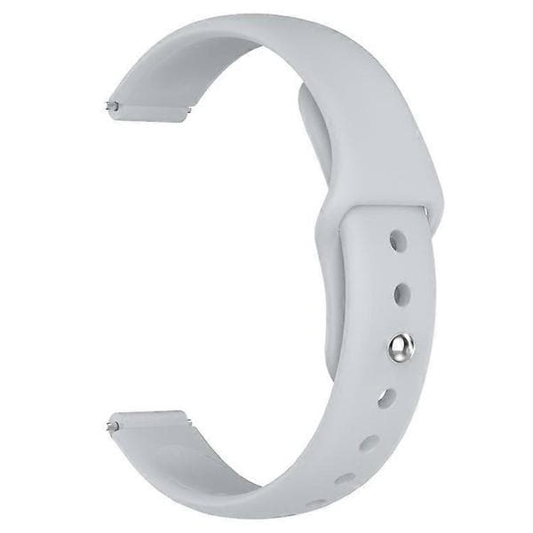 Erstatningsrem for 12mm Universal Smartklokke Reversspenne Silikonklokkerem LightGrey