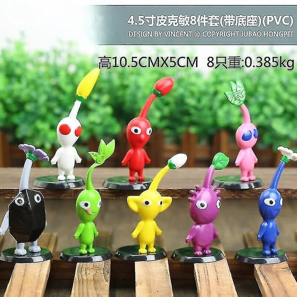 8 st/set Pikmin Action Figur Leksak PVC Modell Sten Pikmins Oatchi Dockor För Barn Present A