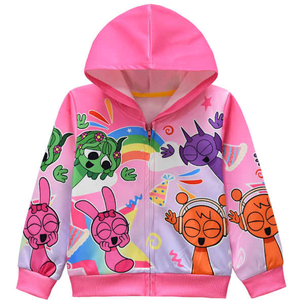 Sprunki Incredibox Rhythm Box Mellanstor till Stor Barnkläder Zip Hoodie Jacka style1 110