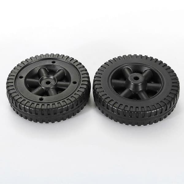 6 tommer sorte glatte rullende BBQ grillhjul - 2 pak