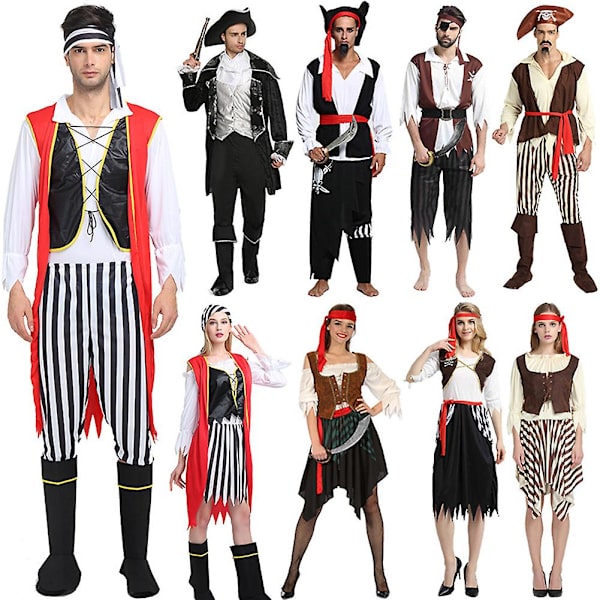 Halloween-kostymer Fashion Piratdräkter för vuxna Festivalfest Scenframträdande Kläder Piratkläder Cosplaydräkt C High End Pirate