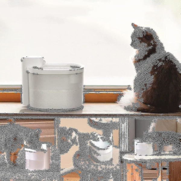 Uahpet kattfontän sladdlös batteridriven kattdricksfontän Automatisk vattenfontän för katter Ultratyst kattfontän för katter och små hundar