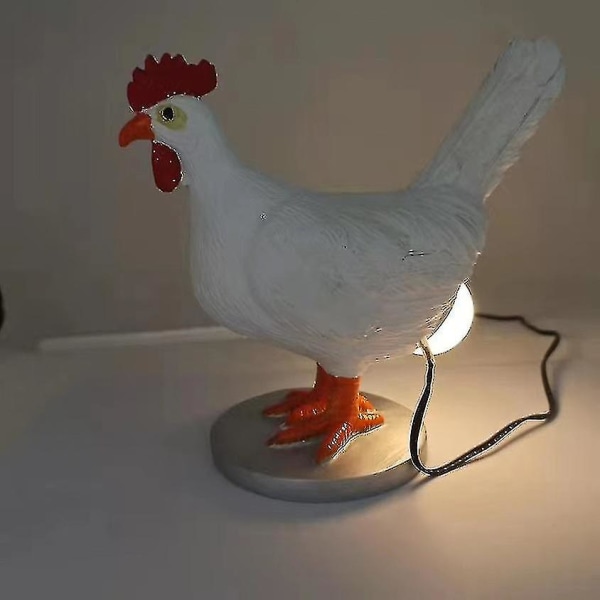 Kylling Led Lampe Egg Nattlampe Taksidermi Egg Skrivebordslampe Yl