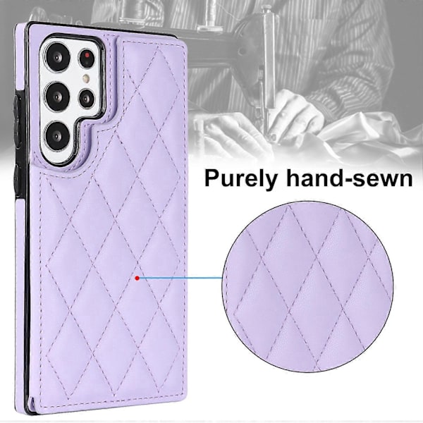 Samsung Galaxy S24 Ultra -lompakkokotelo, PU-nahkainen magneettinen kääntösuoja iskunkestävällä kannella, korttipaikoilla ja telineellä, RFID-suojauksella Red For Galaxy S24 Ultra