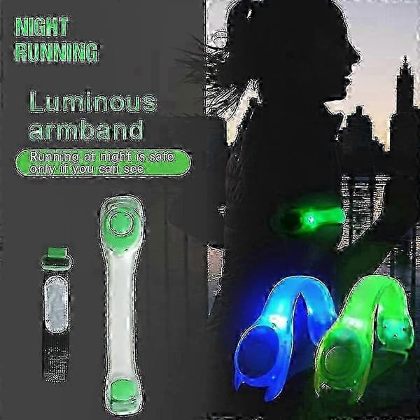 Glödande löpararmband med LED-ljus justerbart_cdb1 Orange
