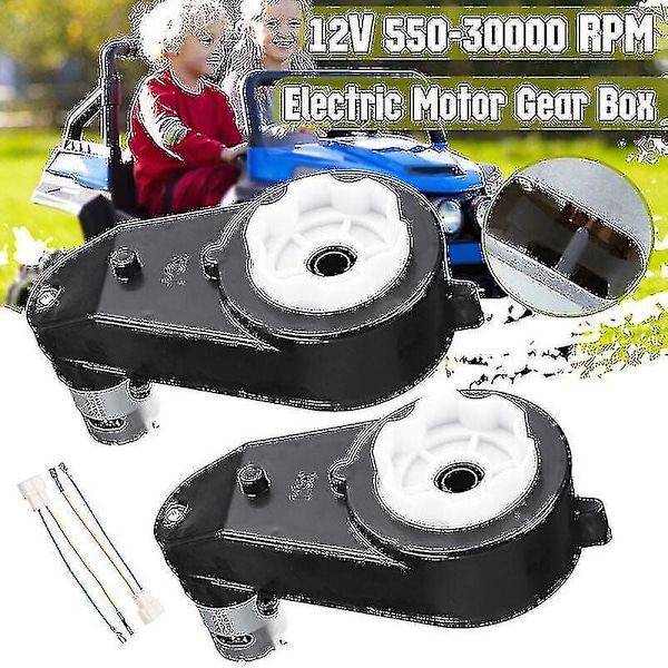 2 stk 12V 550-30000 o/min Elektrisk bilmotor girkasse Reservedeler
