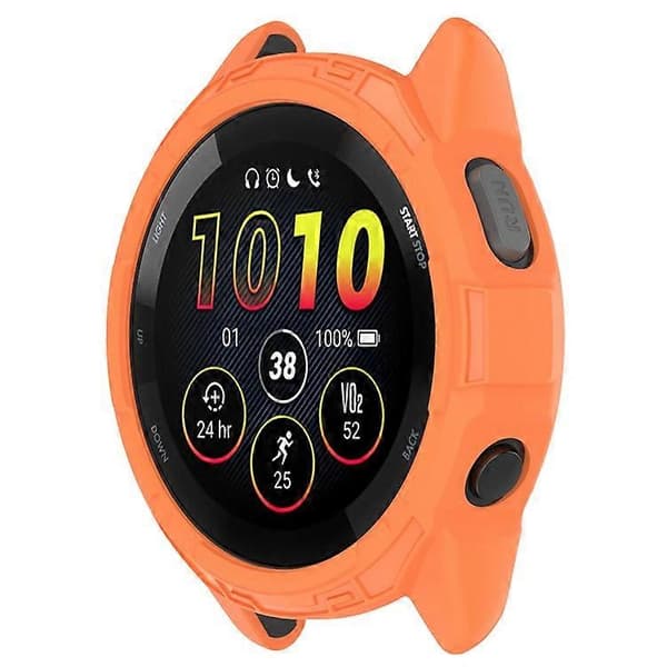 Kompatibel med Garmin Forerunner 265 Mjukt TPU-klockfodral Stötsäker Bumper Ramöverdrag Orange