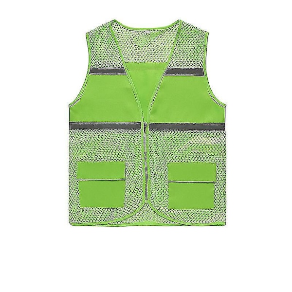 Dam Väst Hög Synlighet Reflex Väst Arbets Säkerhetsvästar Jacka Green 4XL