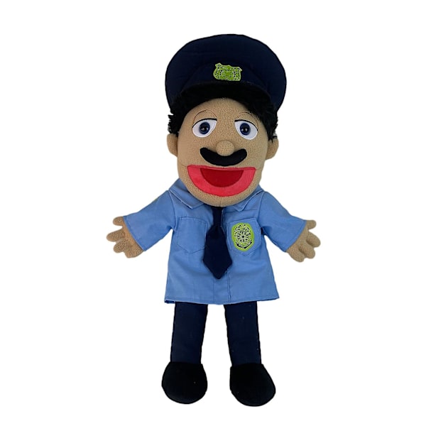 Jeffy Soft Plysh Toy Hand Puppet Jeffy Puppet Plysh Toy Game Series Hand Puppets Plysh Hat Game Toy, tegneseriedukke Plysjdukke Morsom og søt forelder C Police Guy