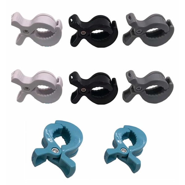 8-pack Color Mix barnvagnsklämmor för att fästa Muslin och Toys S xixl