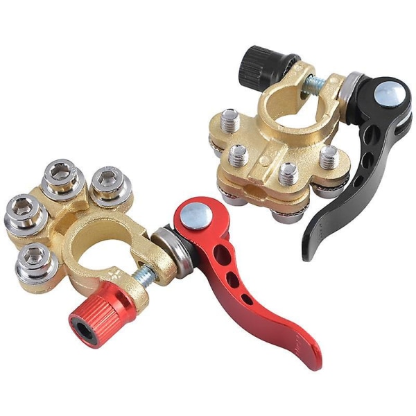 2 stk Bilbatteriterminalstik Clips Kabelstolpe Quick Release Clamp Auto Battery Disconnect Connector Fjernelse Clip Tool