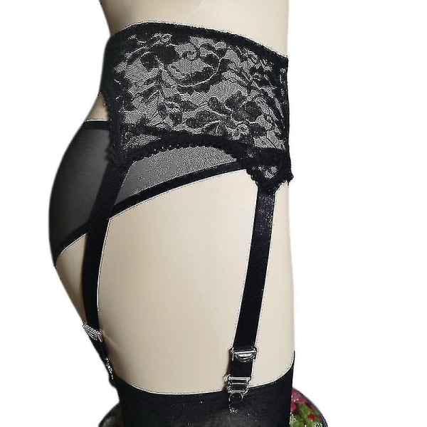 Kvinner Sexy bukseseler retro vintage stil 6 stropper selebelte Undertøy strømpebånd Tw 2024 Nytt XL light black