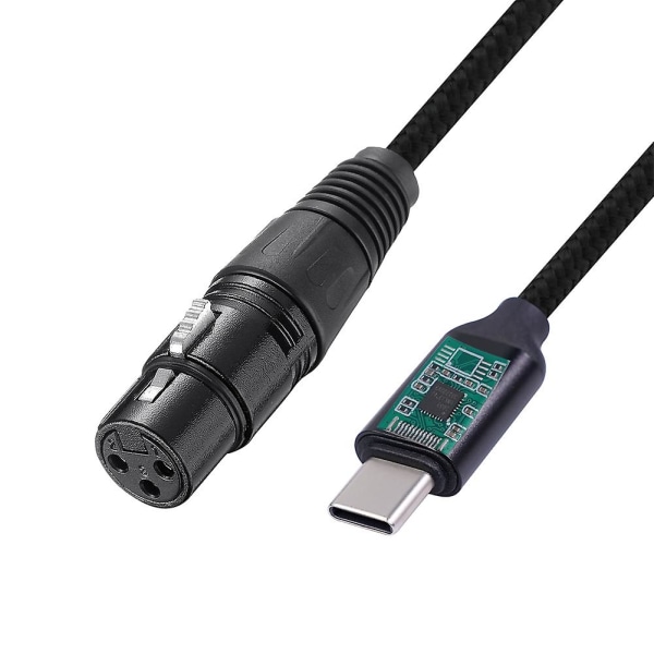 USB C till Xlr honkabel, USB C mikrofonkabel typ C hane till Xlr hona Mic Link Studio Audio C