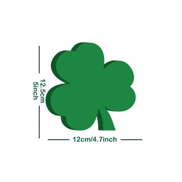 Shamrock träprydnad Utsökt St. Patrick's Day bänkskiva prydnad för hemfestivaldekoration Light Green