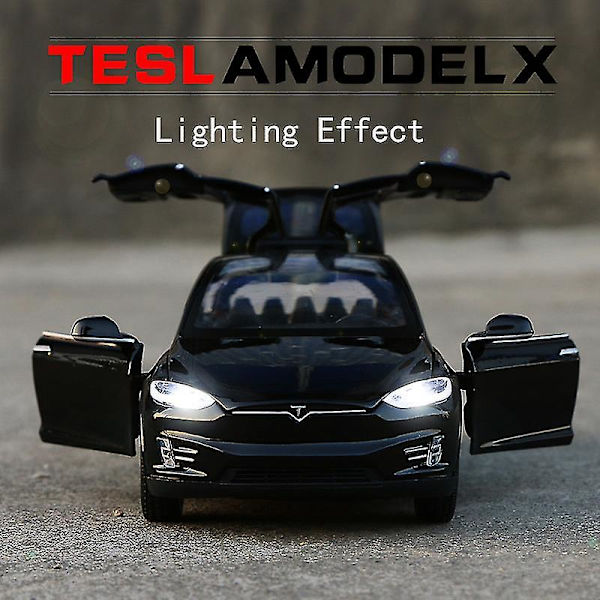 2020 Uusi 1:32 Tesla Model X -metalliseos automalli painevalut ja leluajoneuvot Leluautot Lasten lelut lapsille Lahjat pojan lelu white