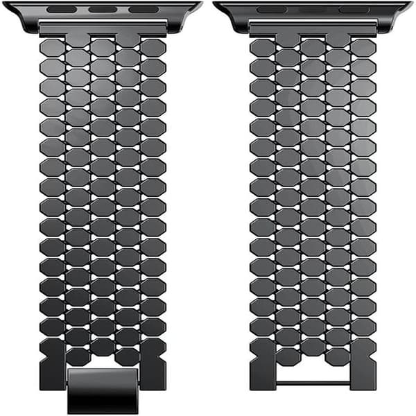 Sort - Rem til Apple Watch 38mm, iWatch-rem i rustfrit stål
