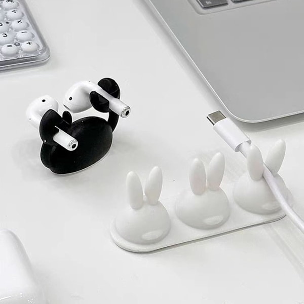 3-pakkaisen johtojen järjestäjän pidike, kaapeli pidikkeet, työpöydän alla johtojen hallinta, piilota tai järjestä puhelimen USB-laturin kaapeli kotiin, toimistoon, autoon, työpöydälle, yöpöydälle