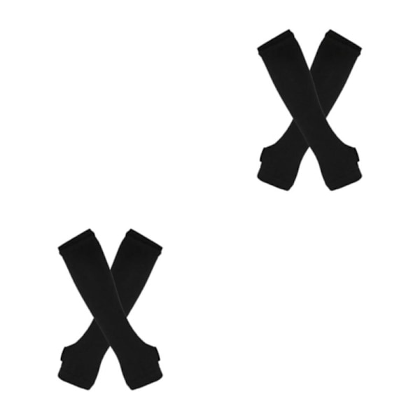 1/2/3/5 Knästrumpor för tjocka lår Lätta att bära och göra svarta Black 2Set