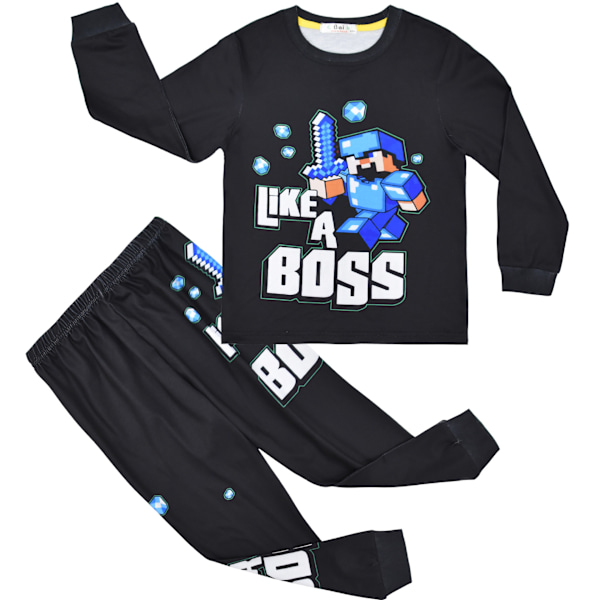 Minecraft-Min Värld Stora Barn Hemmakläder Set Tvådelad Långärmad Pyjamas style4 150