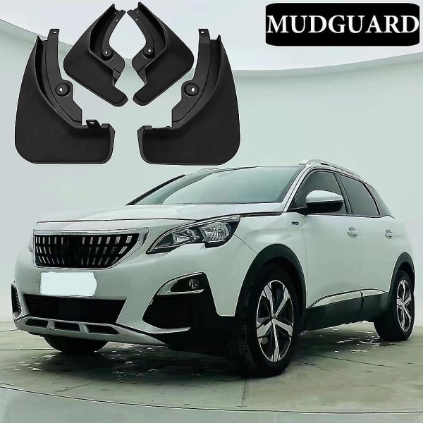 Bilstyling Skvettlapper For Peugeot 3008 Mk2 Gt 2017 2018 2019 2020 2021 Skvettlapper Skvettskjermer Splash Guards Fender 4stk foran bak