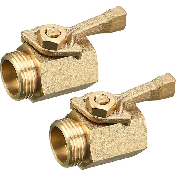 Heavy Duty Messing Have Slange Afspærringsventil, 3/4 Tommer, 2-pak Med 2 Slange Skiver