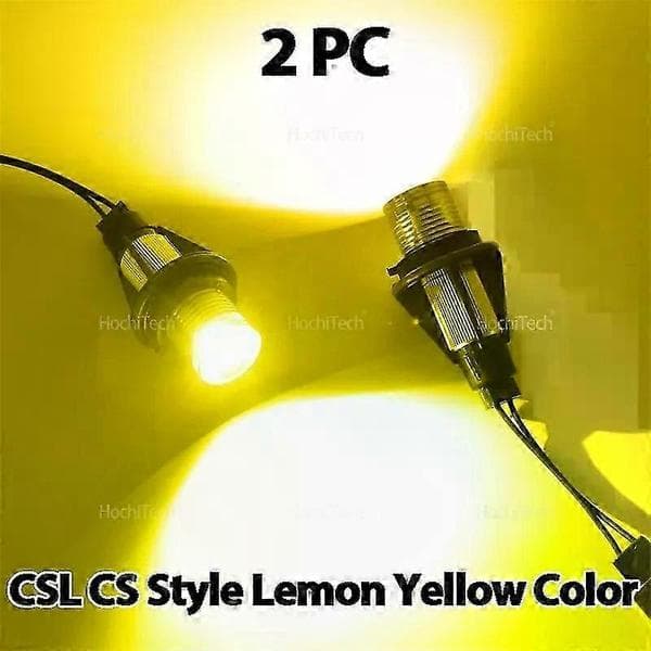 Citron Gul Canbus LED Angel Eyes Markeringslys Pærer Fejlfri til Modeller E87 E39 E60 E61 E63 E64 E65 E66 E53 2pc Lemon-yellow