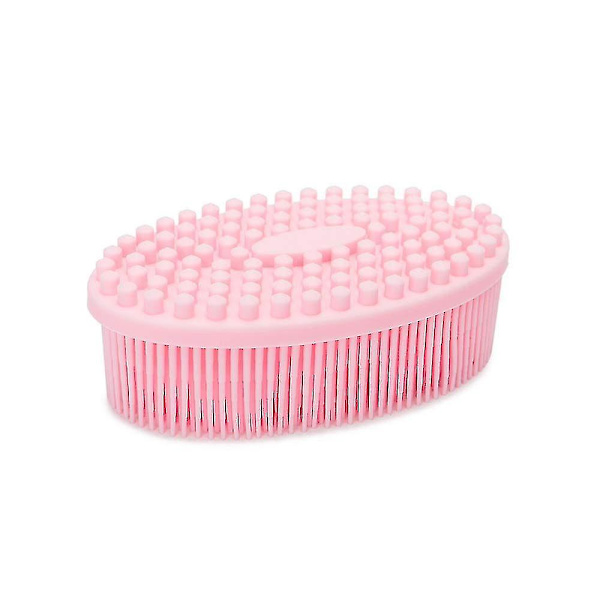2 i 1 Silikon Loofah Kroppsskrubb, Mjuk Gummi Loofah, Svamp Skrubbborste, Silikon Ryggskrubb Bad Dusch Kit Kompatibel Med Blå+Rosa 2st