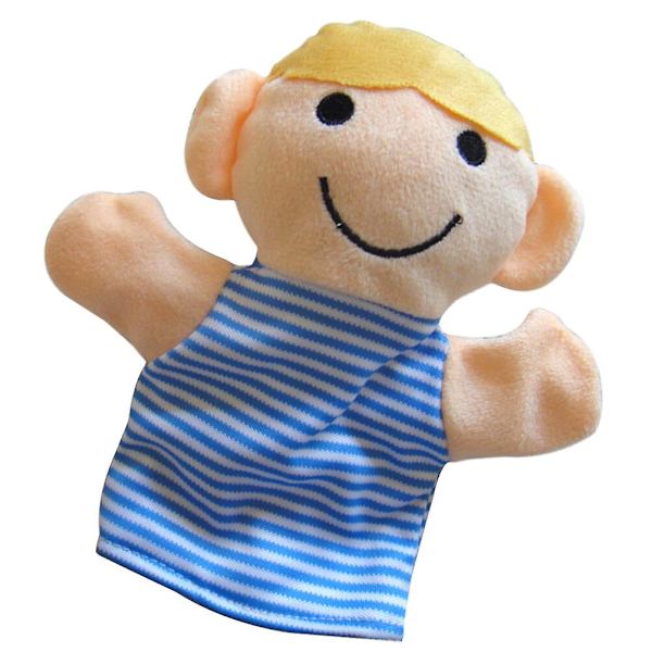 Cartoon handdockor, söta familjehanddockor, plyschleksak för berättande (barn, 25 cm)
