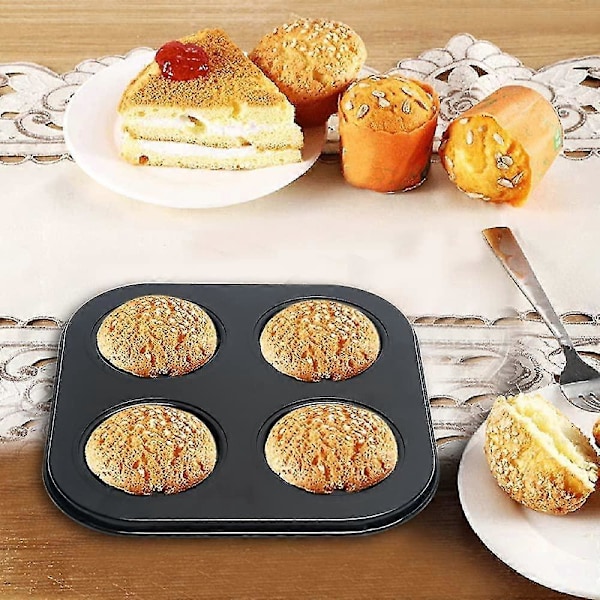Muffinsform - Non-stick Cupcake Bakebrett - Kafé Bar Og Restaurant black