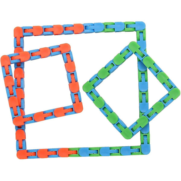 8 kpl Tracks Snap and Click Fidget Toys Sormi Sensoriset Lelut Käärmepalapelit