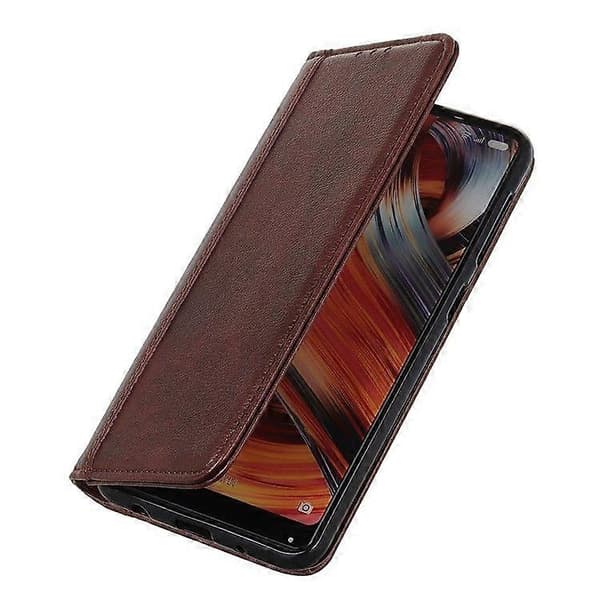Til Samsung Galaxy S25 Edge Stand Case Split Læder Litchi Tekstur Wallet Telefon Cover Brown