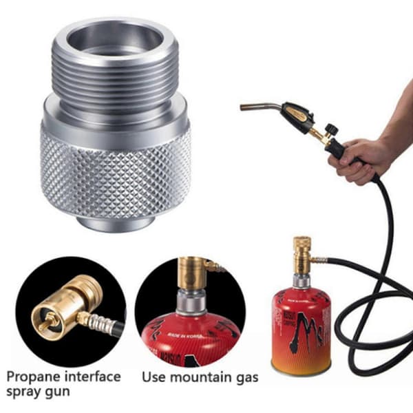 Utendørs camping gasskomfyr adapter omformer Lindal ventilbeholder til propantank eller sveisbrenner MAPP gassbokser 0.5 5