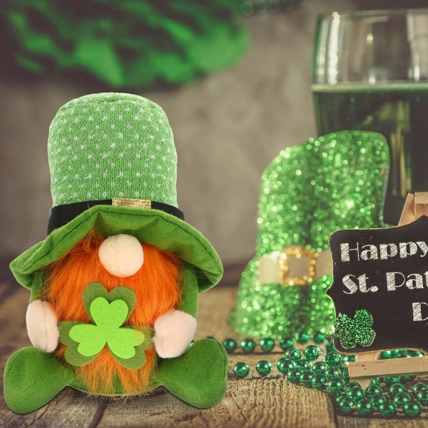 grön hatt docka prydnad irländsk tomte tomtar Dockfestival Desktop prydnad st patricks dag leprechaun irländska tomtar dekorationer