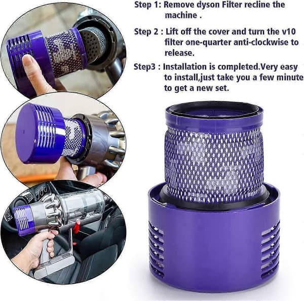 V10 erstatningssett for Dyson V10 Cyclone, V10 Absolute, V10 Animal, V10 Total C