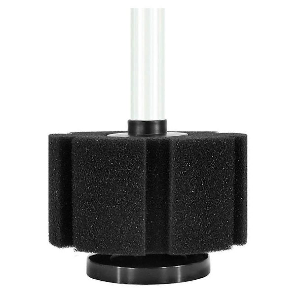 Fisketankfilter Vand Fe Vandtank Akvarium Pneumatisk Vandrensning Svampe Lydløs Black