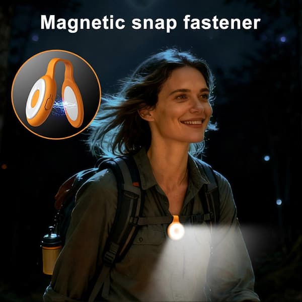 Mini magnetisk LED-klipslys Bærbart oppladbart arbeidslys med USB-C Håndfritt camping nattarbeidslys Fleksibel lommelykt White