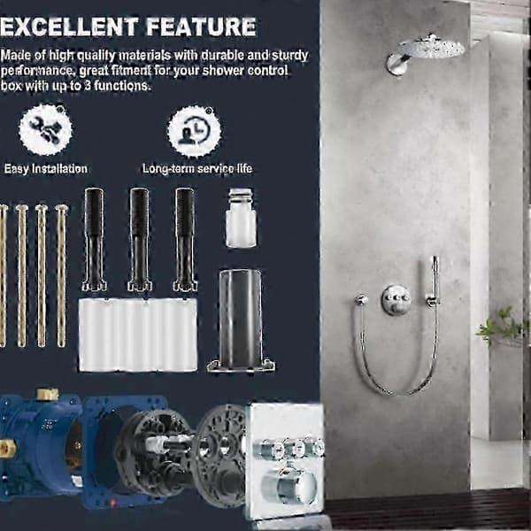 Grohe Grohtherm SmartControl Trim förlängningssats 1 tum (25 mm) för 3 vattenutlopp Universal passform