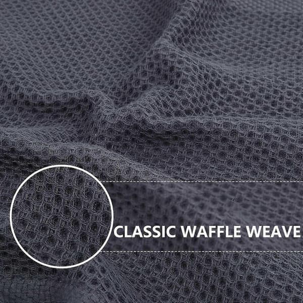 6-pack 34x34cm Waffle Weave Cotton Kitchen Towels, Quick-Drying and Absorbent Cleaning Cloth with Hanging Loop Light pink