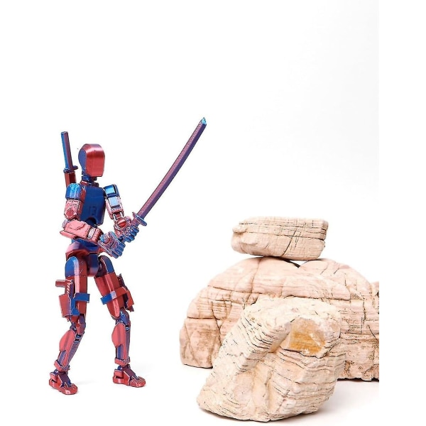 T13 Action Figur, Titan 13 Action Figur 3D Titans Figur, 3D Printet Action Figur Nova 13 Action Figur, Multi-Articular Action Figure Red blue