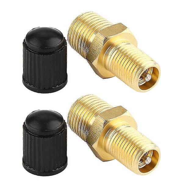 Mässing Luftkompressor Tank Fyllningsventil - 2st 1/8 Npt Mpt