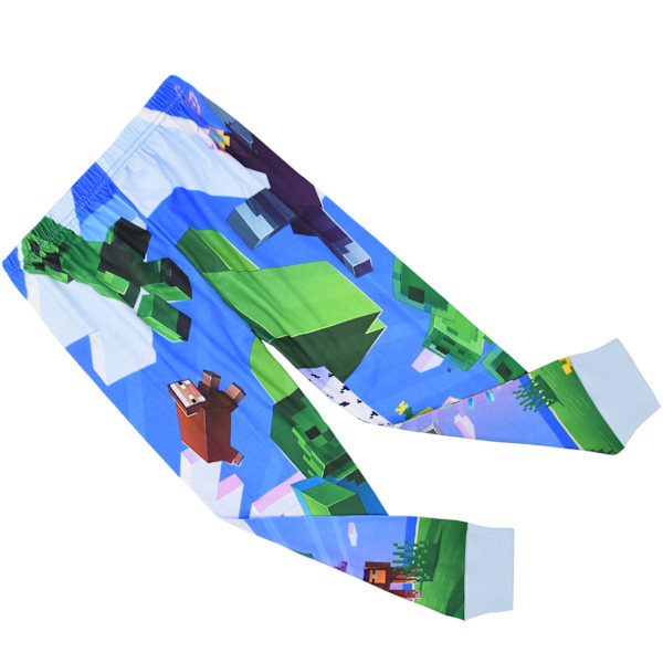 Minecraft-Min Värld Stora Barn Långärmad Hemmakläder Tröja + Byxor Set style2 120