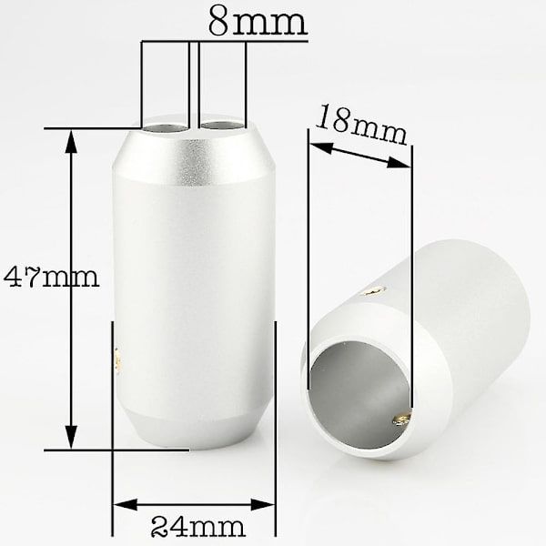 4 st högtalarkabel ljudkabel byxstart 1 till 2 Y-splitter 18 mm diameter DIY ljudkabel Hifi 2x8 mm