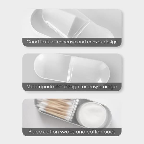 Travel Storage Container Plastic Portable Cotton Swab Storage Box with Lid