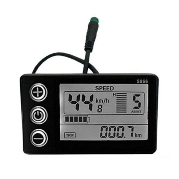 Elektrisk cykel S866 24-48v LCD-display måler kontrolpanel til E-bike scooter